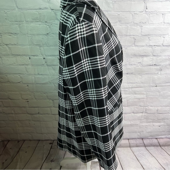 RACHEL ROY Collection Plaid Blazer Jacket Black White 1X - Picture 3 of 9